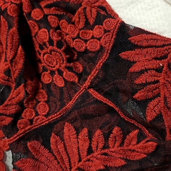 GORGEOUS SOFT EMBROIDERED MESH PLUS SIZE ELEGANT BLOUSE TOP SHIRT 1X - Picture 14 of 14